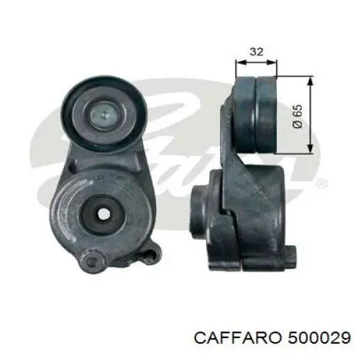 500029 Caffaro rodillo, correa trapecial poli v