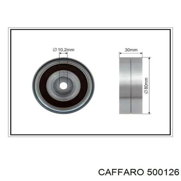 500126 Caffaro rodillo intermedio de correa dentada