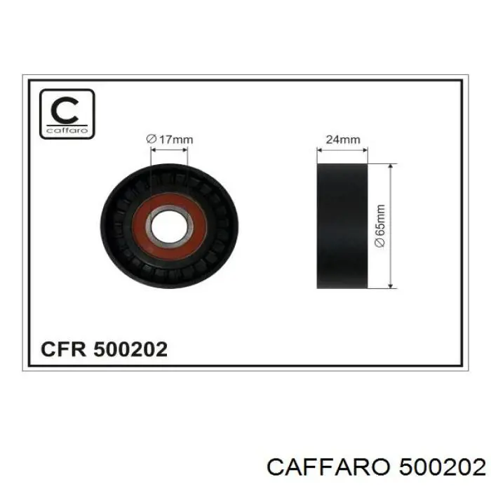 500202 Caffaro rodillo, correa trapecial poli v