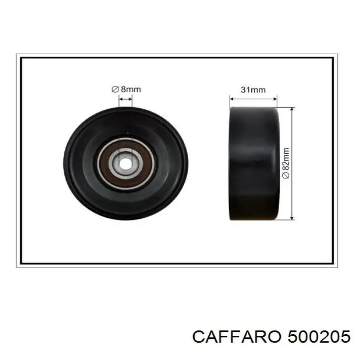 500205 Caffaro rodillo, correa trapecial poli v