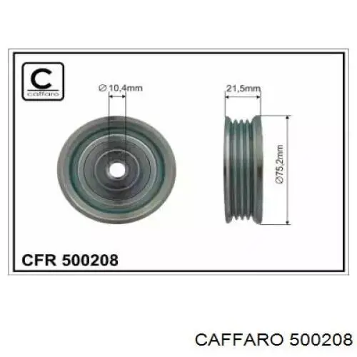 500208 Caffaro rodillo, correa trapecial poli v