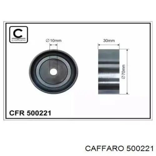 500221 Caffaro polea inversión / guía, correa poli v