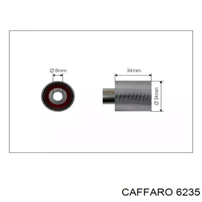 6235 Caffaro rodillo intermedio de correa dentada