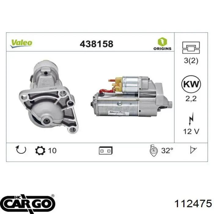 112475 Cargo motor de arranque