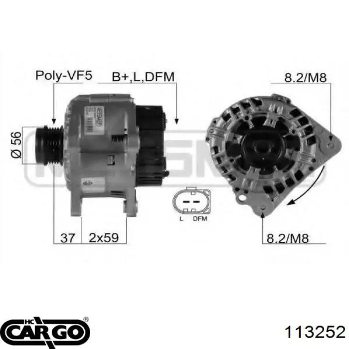 113252 Cargo alternador