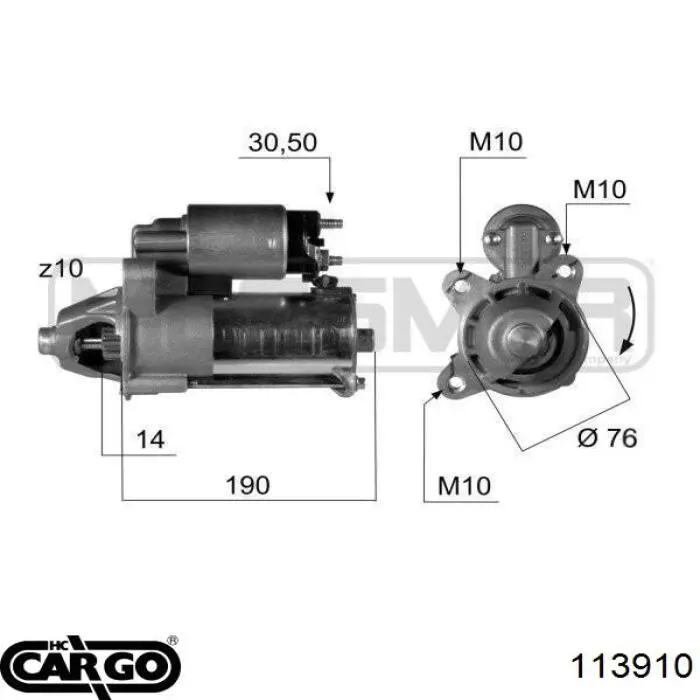 113910 Cargo motor de arranque