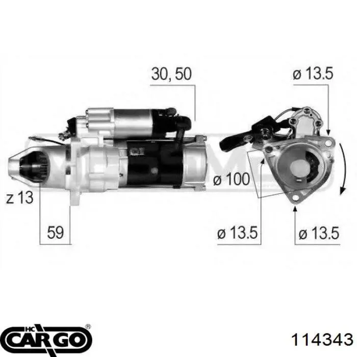 3610072000 Hyundai/Kia motor de arranque