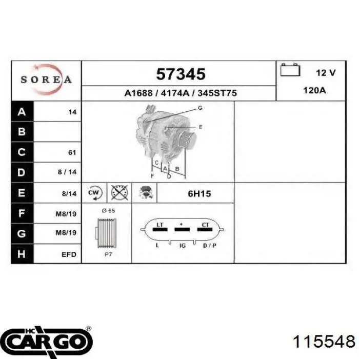 115548 Cargo alternador