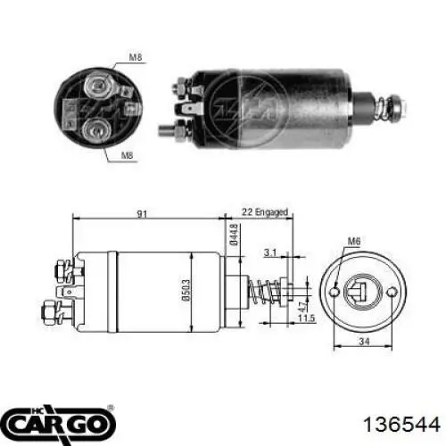 136544 Cargo interruptor magnético, estárter