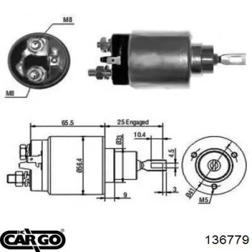 583647 Peugeot/Citroen interruptor magnético, estárter