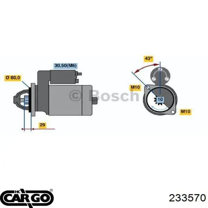  Horquilla, Motor de arranque para Ford Fiesta 5 