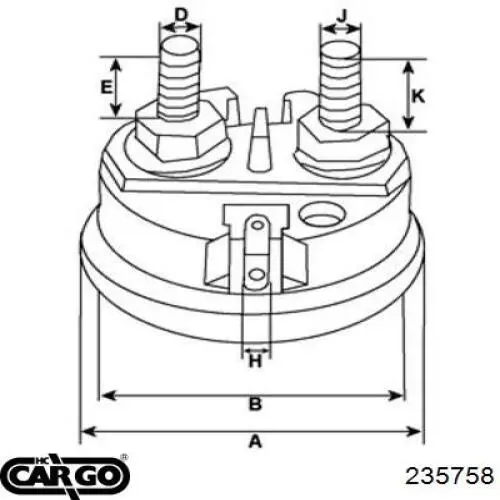 235758 Cargo interruptor magnético, estárter