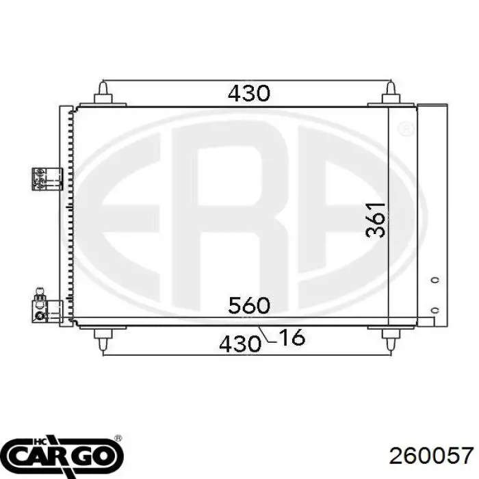 260057 Cargo condensador aire acondicionado