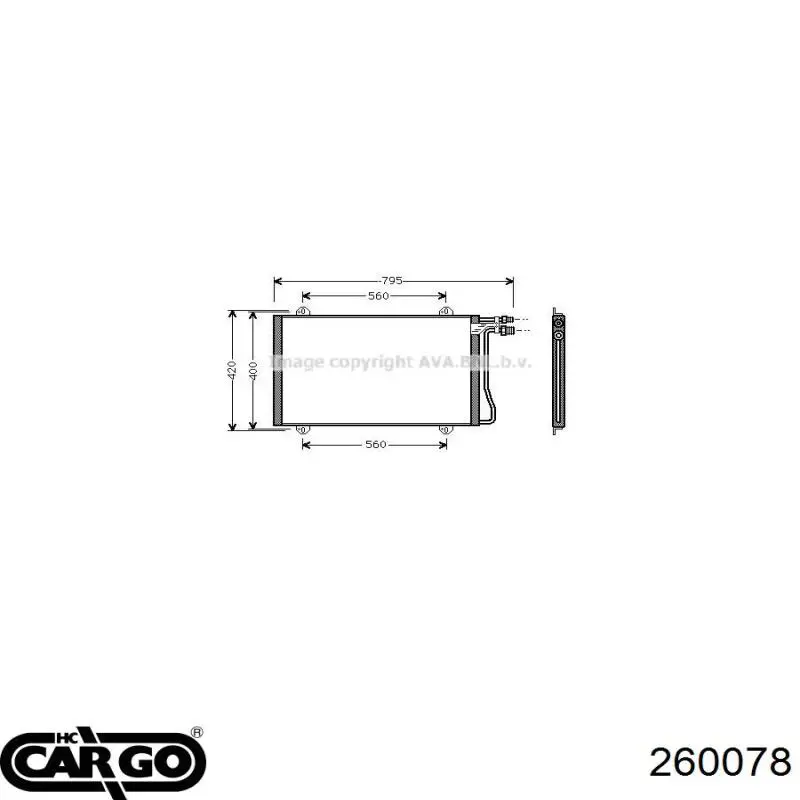 260078 Cargo condensador aire acondicionado