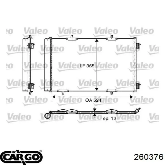 260376 Cargo condensador aire acondicionado