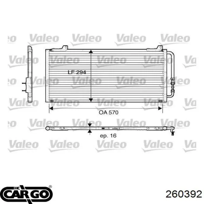 260392 Cargo condensador aire acondicionado