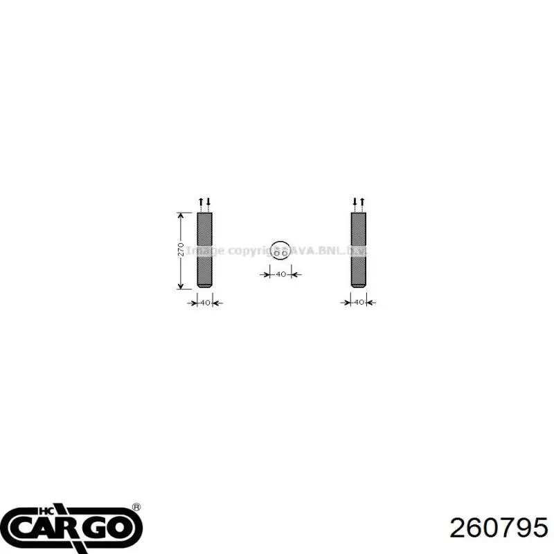 260795 Cargo receptor-secador del aire acondicionado