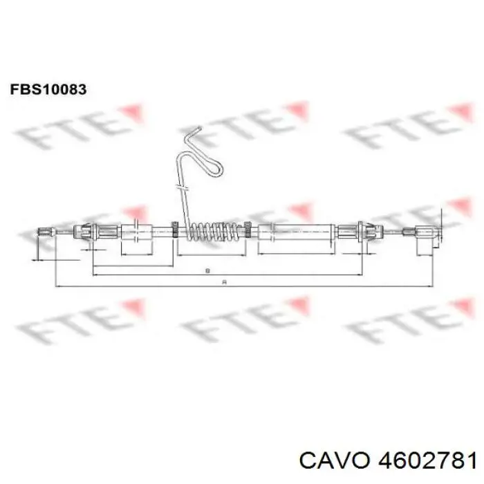 4602 781 Cavo cable de freno de mano trasero izquierdo