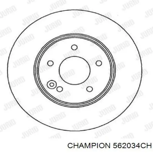 562034CH Champion freno de disco delantero