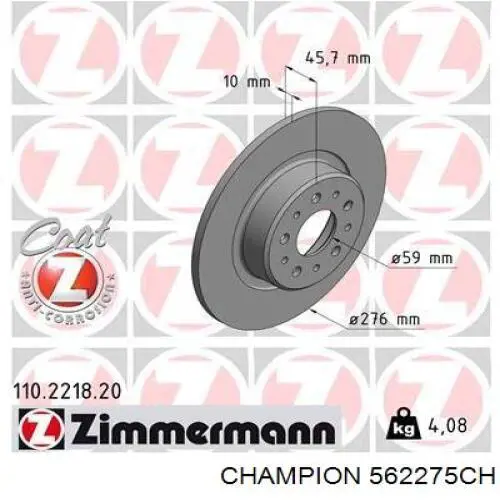 8786111 Brembo disco de freno trasero