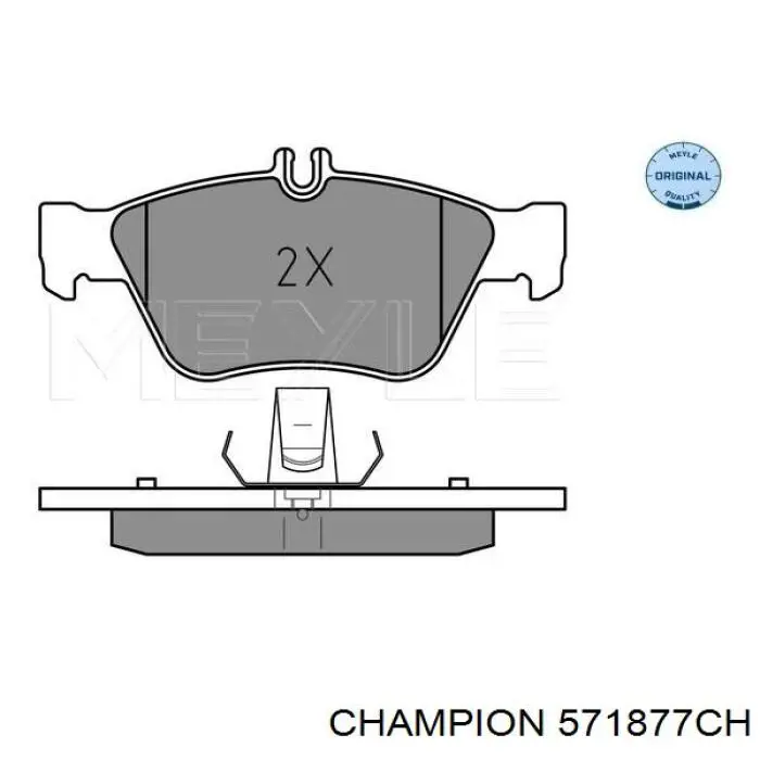 571877CH Champion pastillas de freno delanteras