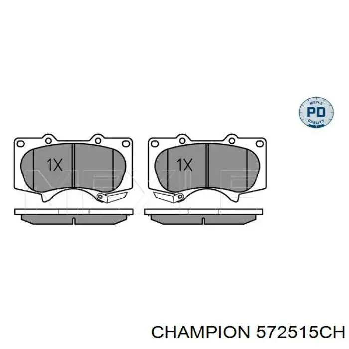 572515CH Champion pastillas de freno delanteras