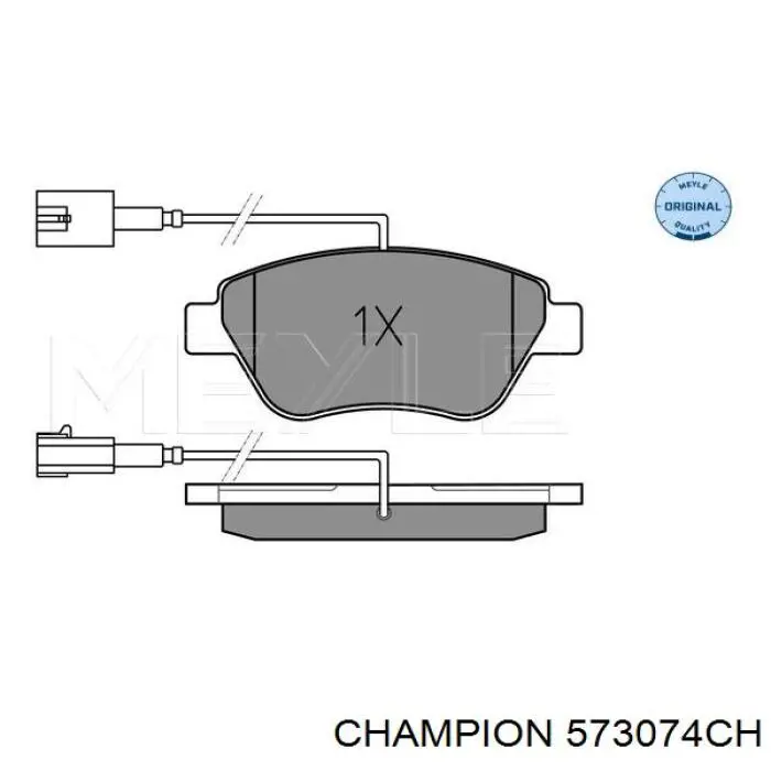 573074CH Champion pastillas de freno delanteras