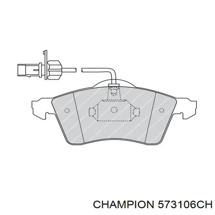 573106CH Champion pastillas de freno delanteras