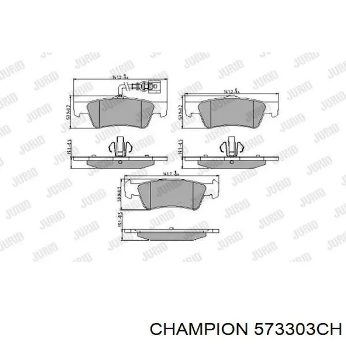 573303CH Champion pastillas de freno traseras