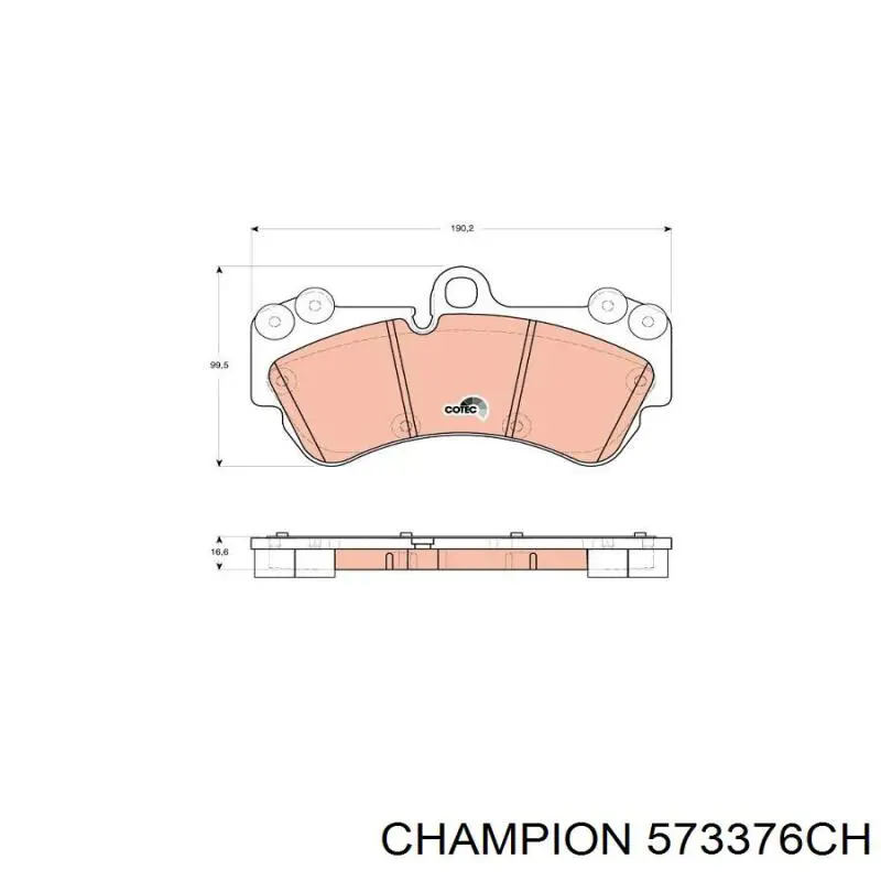 573376CH Champion pastillas de freno delanteras