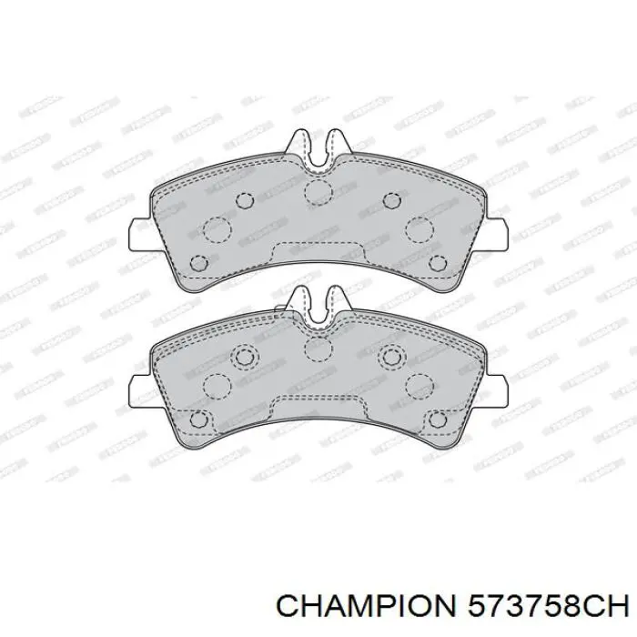 573758CH Champion pastillas de freno traseras