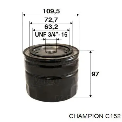 C9NN6714A Ford filtro de aceite