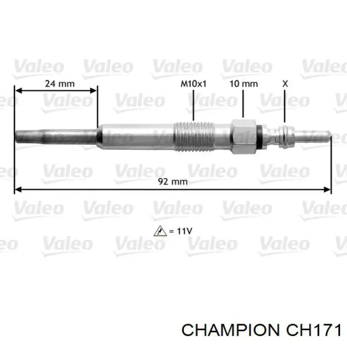 CH171 Champion bujía de incandescencia