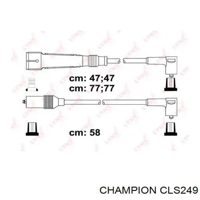  Juego de cables de encendido para Volkswagen Santana 32B