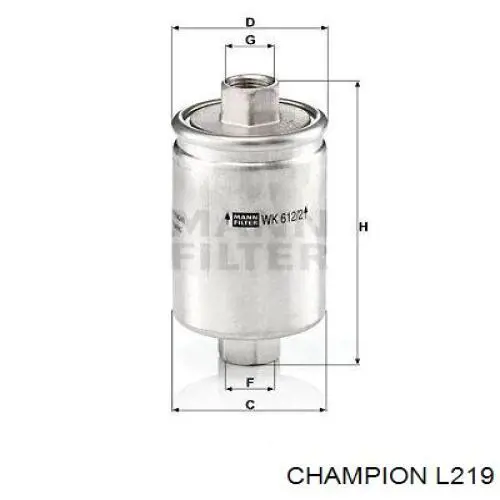 L219 Champion filtro combustible