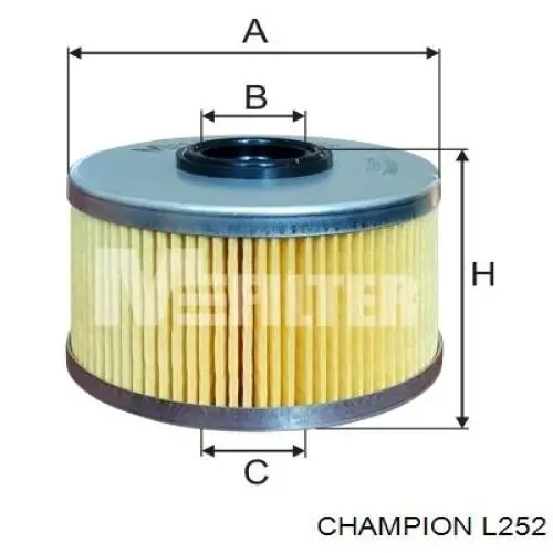 L252 Champion filtro combustible