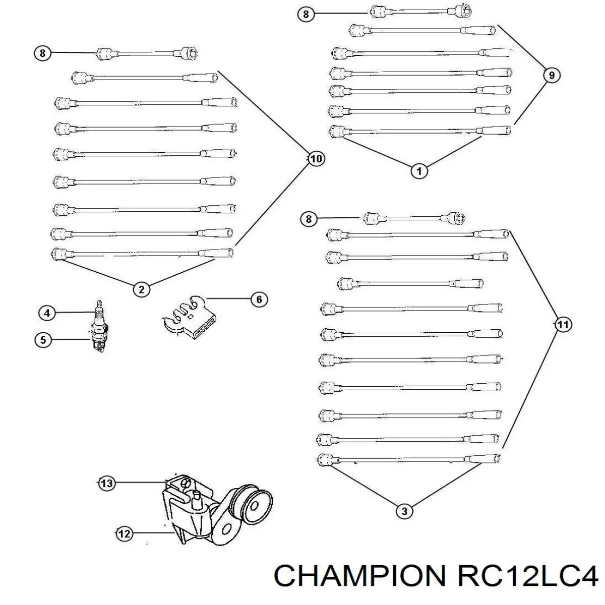 RC12LC4 Champion bujía de encendido