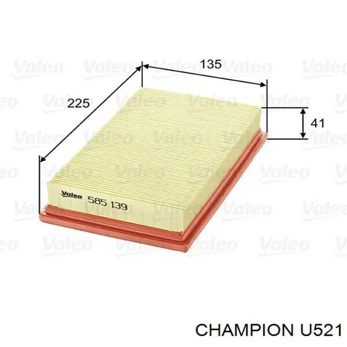 U521 Champion filtro de aire