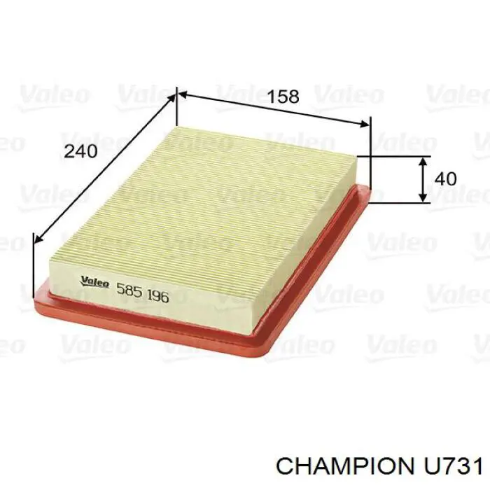 U731 Champion filtro de aire