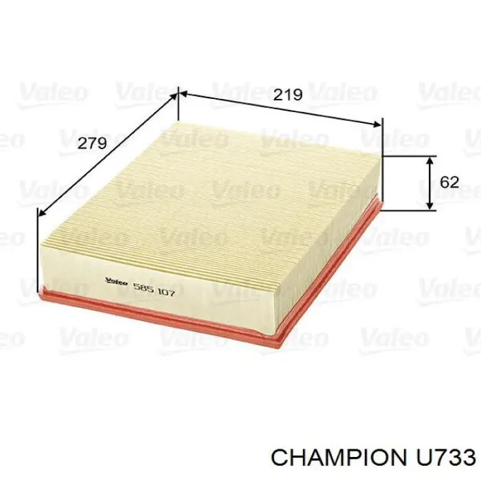 u733 Champion filtro de aire