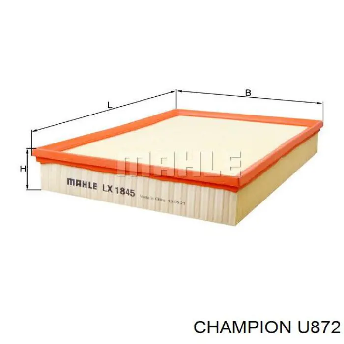 U872 Champion filtro de aire