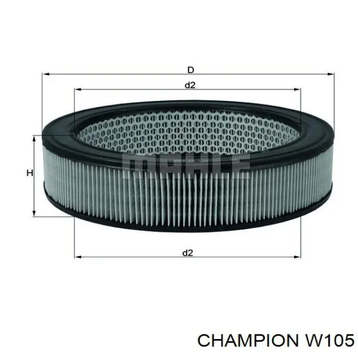 W105 Champion filtro de aire