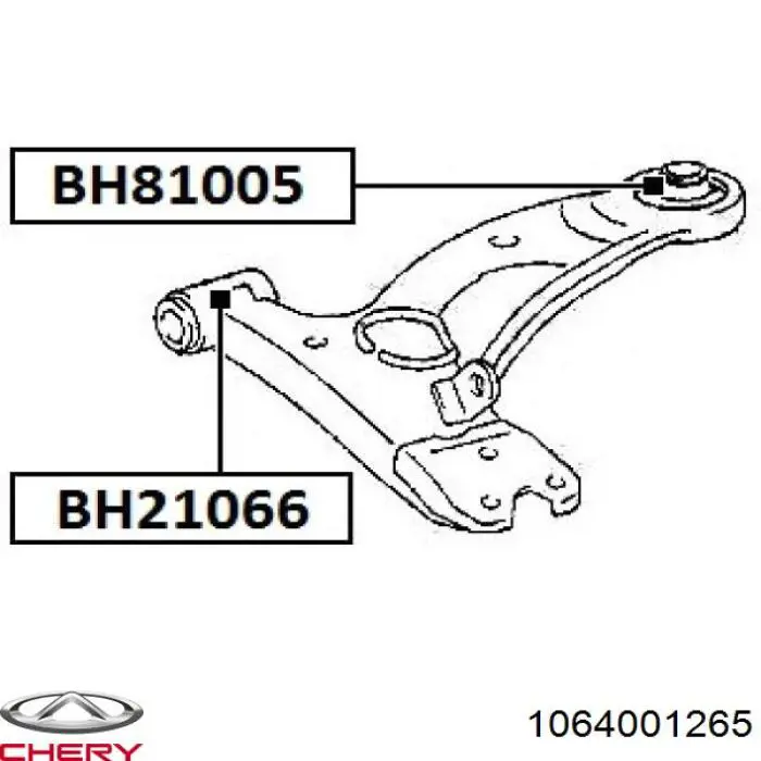 1064001265 Chery silentblock de suspensión delantero inferior