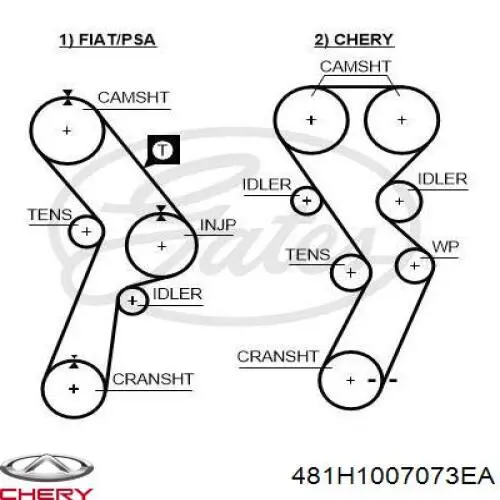 481H-1007073EA Chery correa distribucion