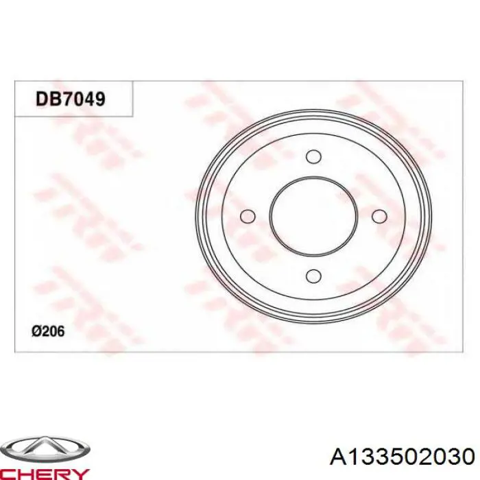  Freno de tambor trasero para Chery QQ3 S11