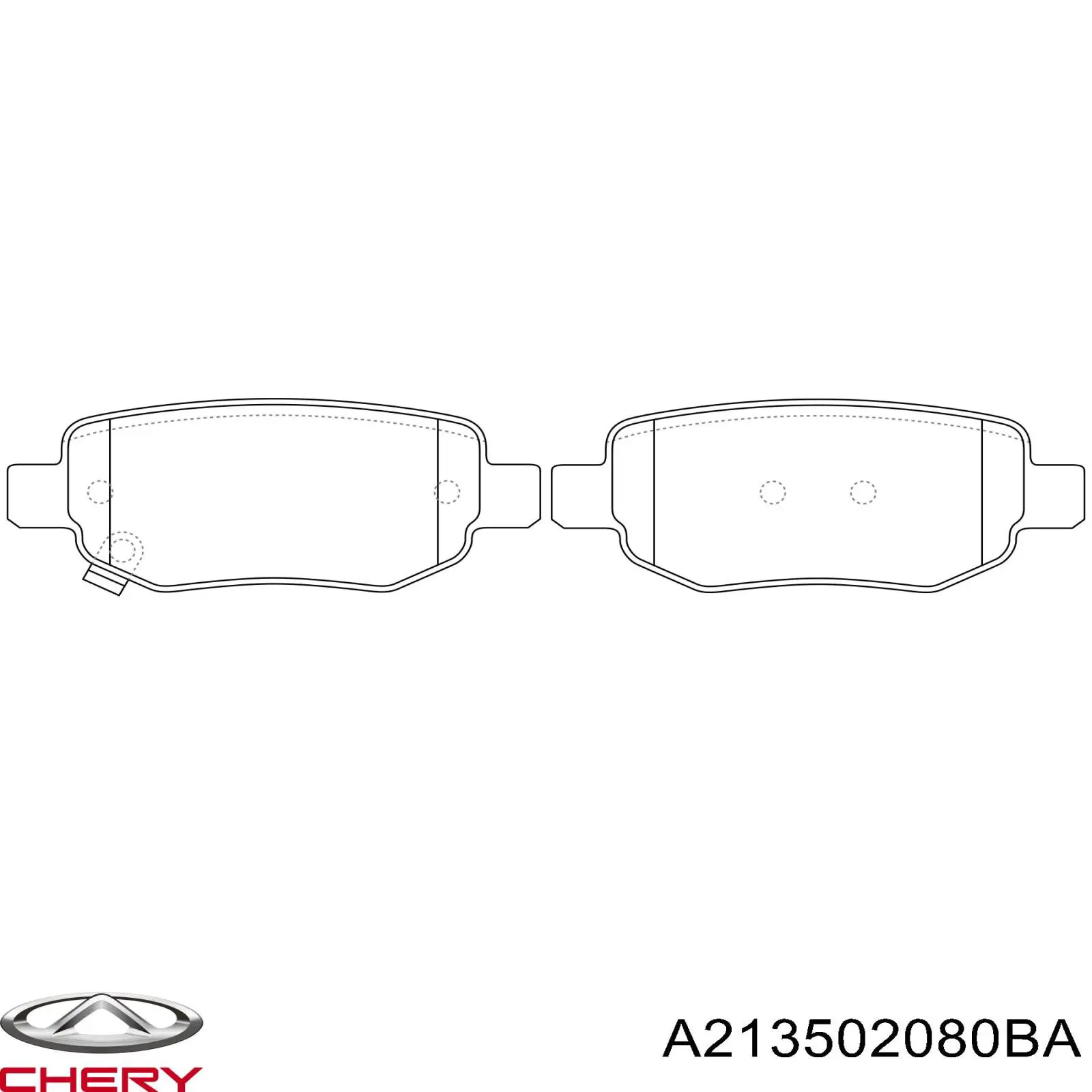 A21-3502080BA Chery pastillas de freno traseras