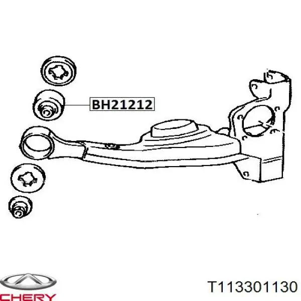  Suspensión, brazo oscilante, eje trasero para Chery Tiggo 