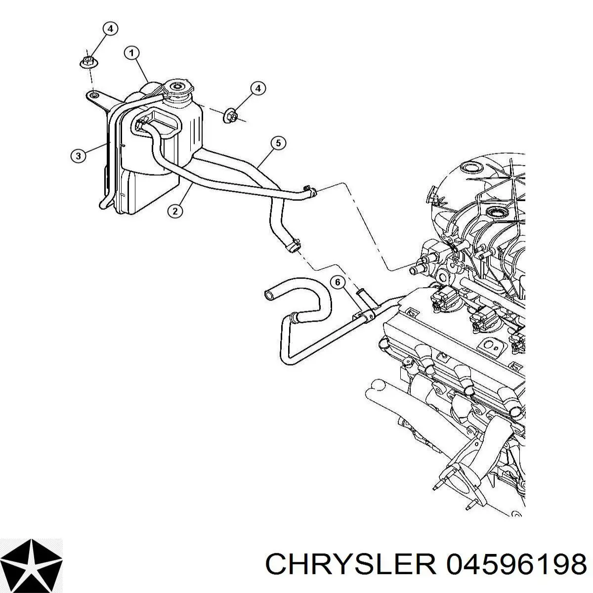 04596198 Chrysler tapa de radiador