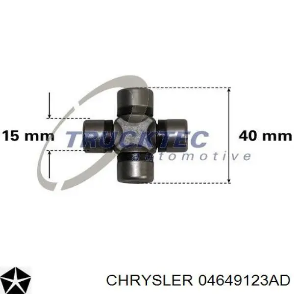 04649123AB Chrysler columna de direccion eje cardan inferior