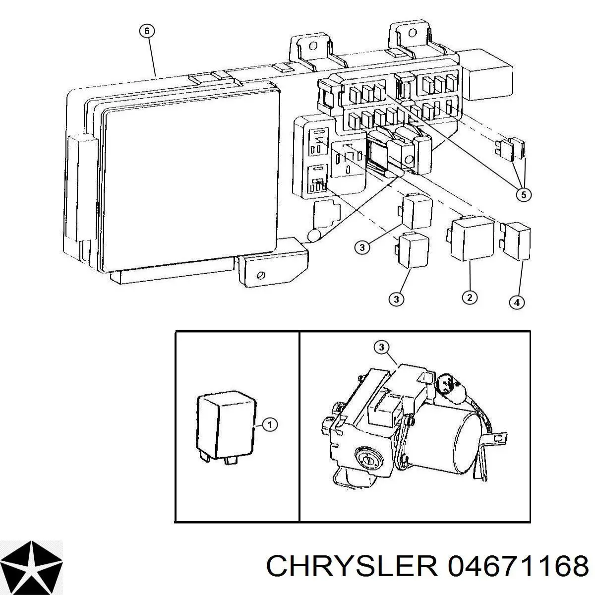 04671168 Chrysler relé eléctrico multifuncional